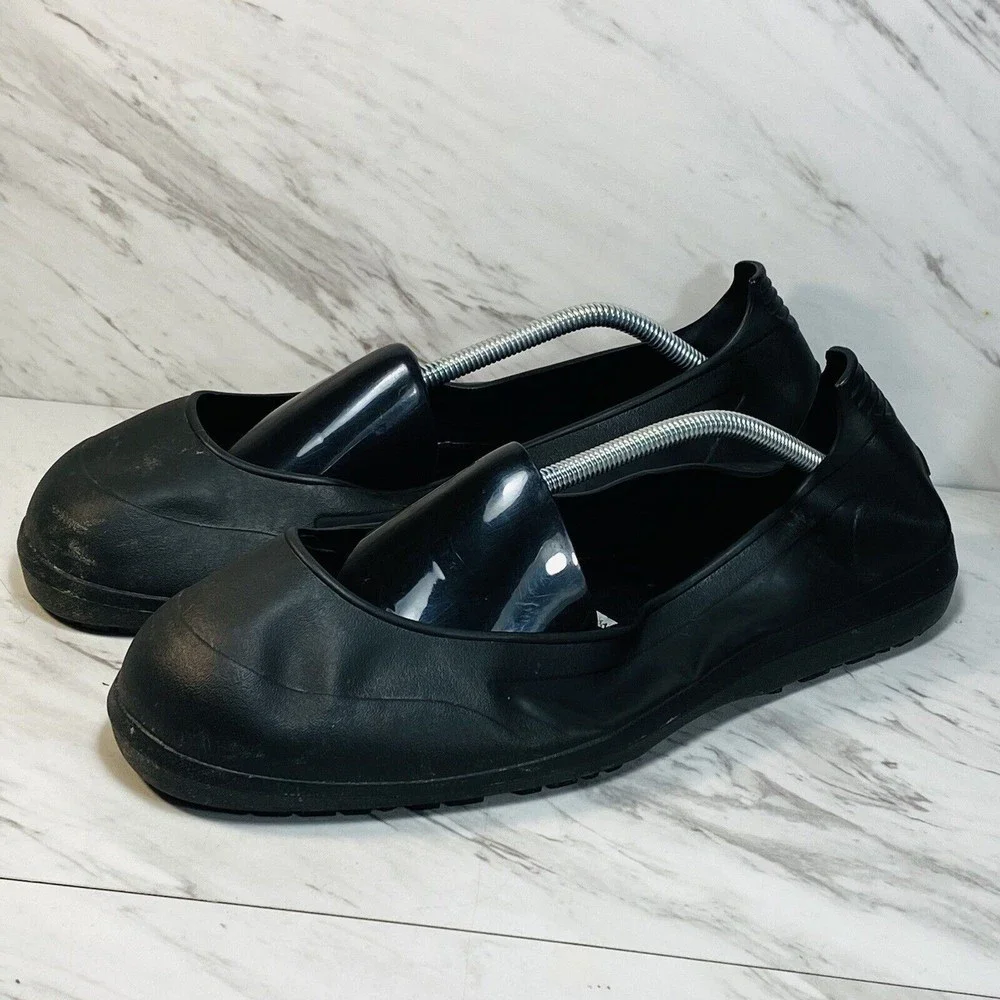 CrewGuard Shoes For Crews Slip Resistant Overshoes Unisex Black Latex M Men 8-9